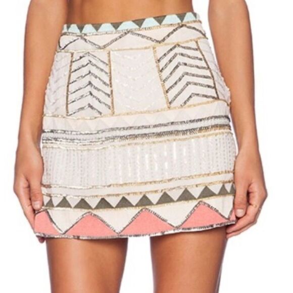 SANCTUARY Sequin Geometric Skirt Size S - Picture 7 of 8